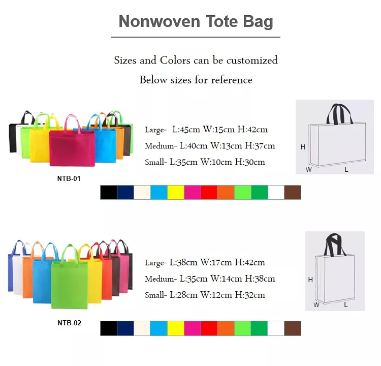 Promotional Non Woven Bag Wtih Logo China Factory Cheap Carry Bag Non Woven Custom Big Reusable Shopping Bag